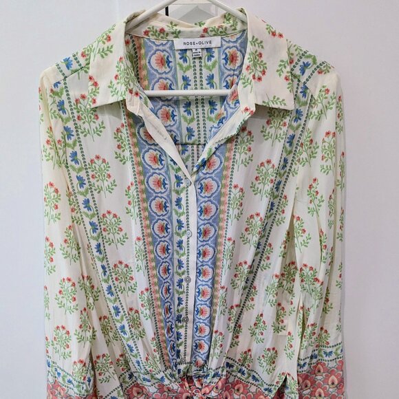 Rose & Olive Colorful Top - Picture 1 of 4